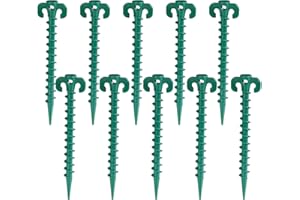 Acooruiteng 10 Pack Tent PegsTent Stakes Ground Anchor Trampoline Anchors Screw in Tent Pegs Tent Stakes for Camping Stakes G