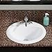 O2018-White Overmount Porcelain Bathroom Sink, Sink Only