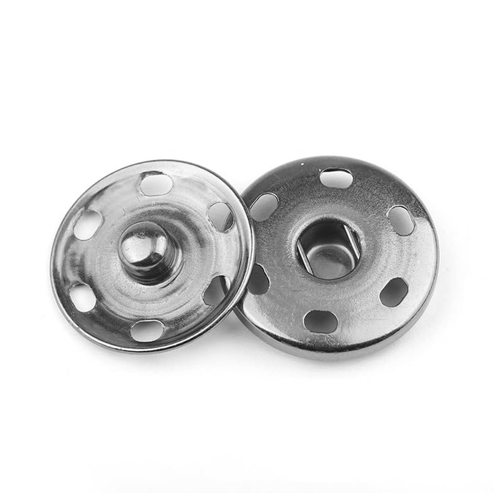 12 Sets Snap Buttons Metal Press Studs Sew-on Snap Fasteners for DIY Craft Sewing Clothing (25mm)