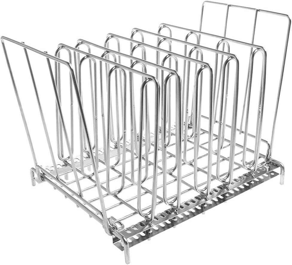 Sous Vide Rack, Stainless Steel Adjustable Collapsible Detachable Divider, Ensures Even and Quick Warming with Sous Vide Cooking, for Anova, Rubbermaid, Cambro (12 Quart Container)