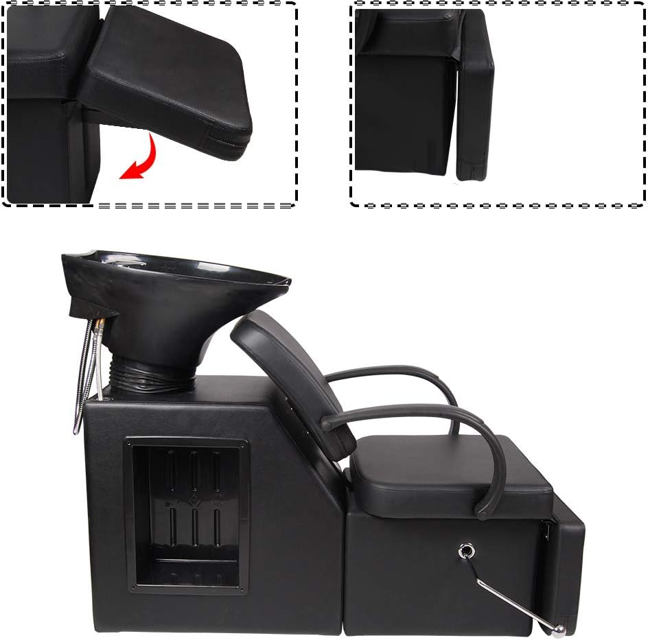 Polar Aurora Adjustable Shampoo Barber Backwash Chair Salon&Spa Barber Chair ABS Plastic Bowl Sink Unit Station Beauty Spa Salon Equipment: Kitchen & Dining
