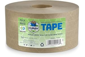 CURBY IPG Water Activated Tape, 2.83" x 100M Refill Roll