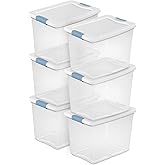 Sterilite 14958006 25 Quart/24 L Latching Box with Lid (6 Pack)