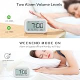 DOOMAY Digital Alarm Clock Bedside Battery Powered with LCD Backlight view 3