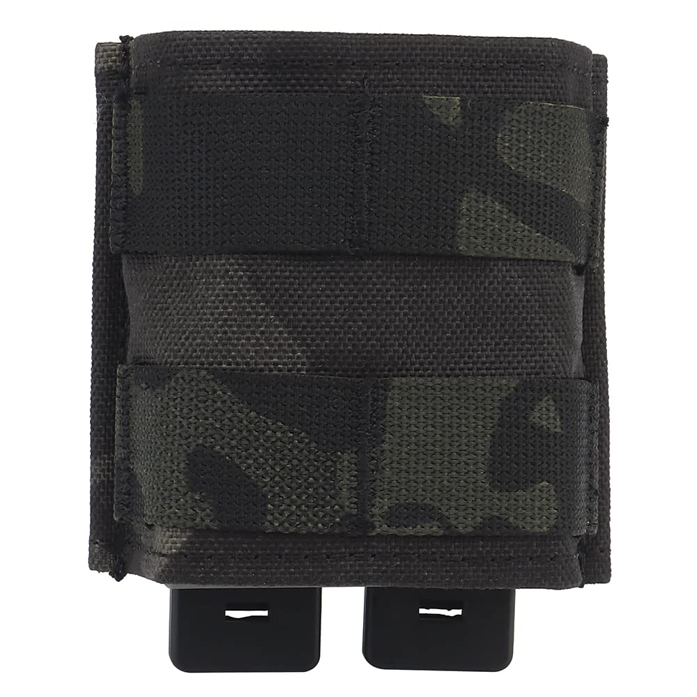 Tactical 5.56mm Mag Pouch Single Double Magazine Holder Modular Open Top Mag Carrier MOLLE Pouch Laser Cut Airsoft Hunting (Color : MG-F-08-BCP, Size : 5.56)