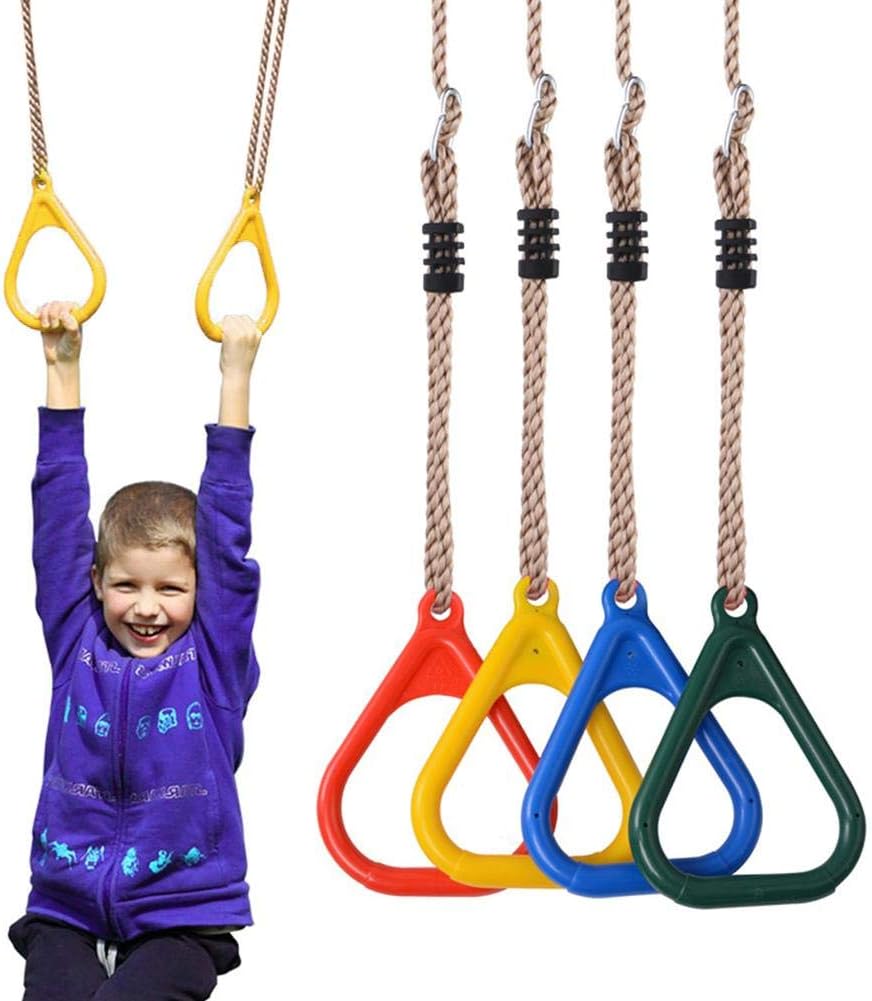 Grandnessry Plastic Swing Ring for Children Gymnastics Fitness Sports Sweaters Indoor Outdoor Jumper Play Area Home Swing Equipment red