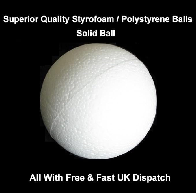 70mm White Styrofoam Ball Modelling Sphere High Density Polystyrene