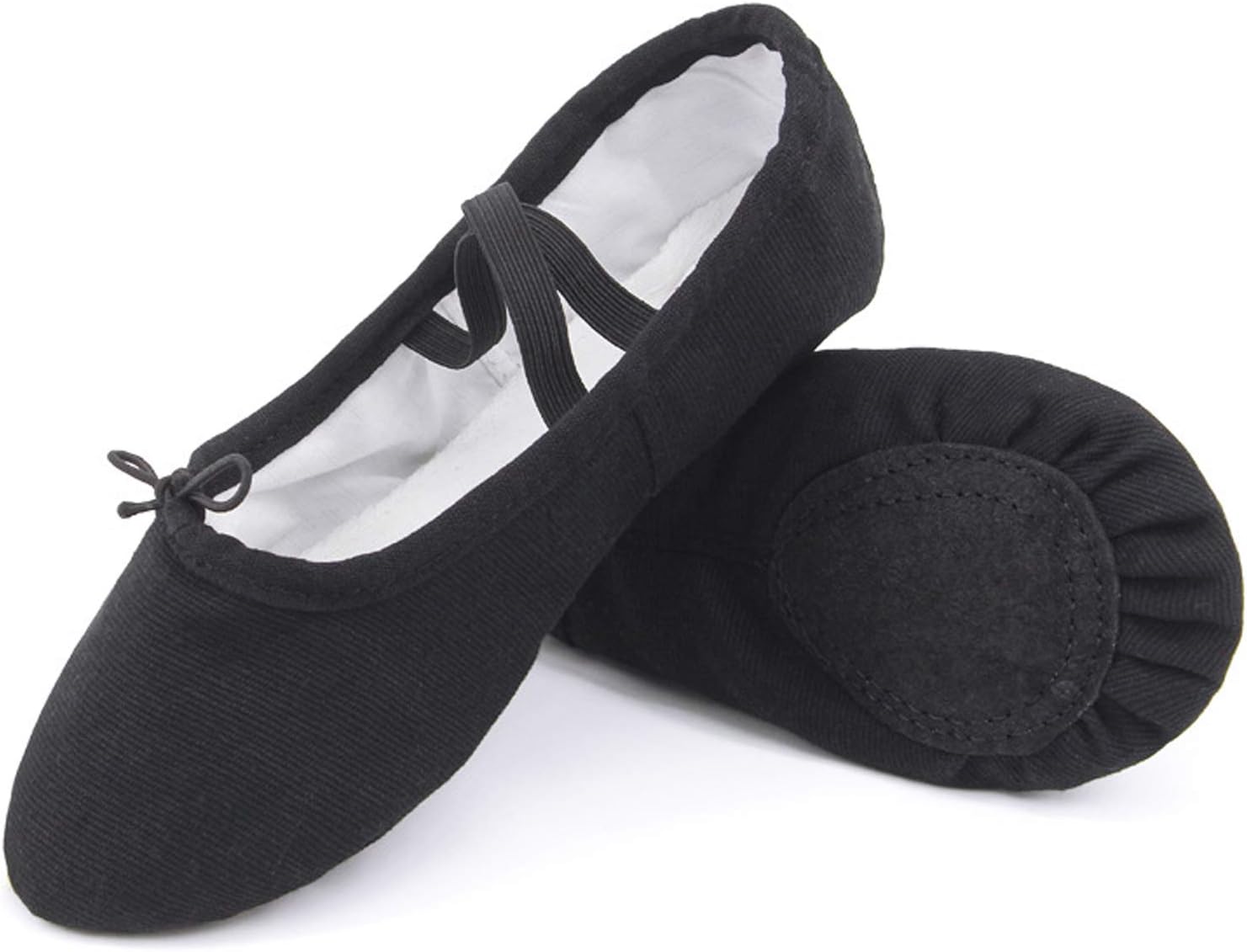 Koolen Ballet Shoes, Canvas Upper & Leather Sole Ballet Slippers, Ballet Dance Shoes for Girls (Toddler/Little Kid/Big Kid/Women)