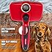 QOUKETT Dog Shedding Brushes, Pet Grooming and Self Cleaning Slicker Brush for Dogs and Cats, Comb, Stainless Steel Groom Tools with Built-in Cleaner Button Detangling & Stainless Comb