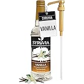 Syruvia Coffee Syrup, Vanilla Flavored Syrup for Drinks, Lattes, and Desserts &ndash; 25.4 fl oz - with Pump