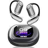 Sunnyknight 144-Language AI Translator Earbuds: Real-Time Bluetooth 5.4 Earphones with OWS Open Ear & Touch LCD - Ideal for Business, Travel & Learning
