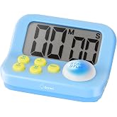 dretec pomodoro Timer, Productivity Timer, for Studying, for exam, Large Display, Large Button, Blue