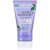 Alba Botanical Very Emollient Sunscreen, Lavender SPF 45 4 oz (Pack Of 7)