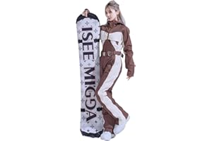 ISEE MIGGA Ski Suit Women One Piece Snowsuit Slim Snow Jumpsuit Snowboard Waterproof Windproof