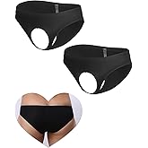 ohyeahlady Mens Sexy Underwear Briefs G-String Pouch Ice Silk Open Front Underwear Lingerie for Mens Comfortable Briefs