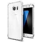 Spigen Crystal Shell Galaxy S7 Edge Case with Clear Back Panel and Reinforced Corners on TPU Bumper for Samsung Galaxy S7 Edge (2016) - Crystal Clear
