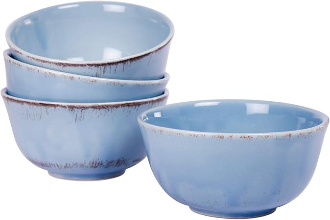 4er Set Muslischale Schussel Schale Geschirr Keramik Serie Tosca M In Blau Shabby Style Landhaus Amazon De Kuche Haushalt