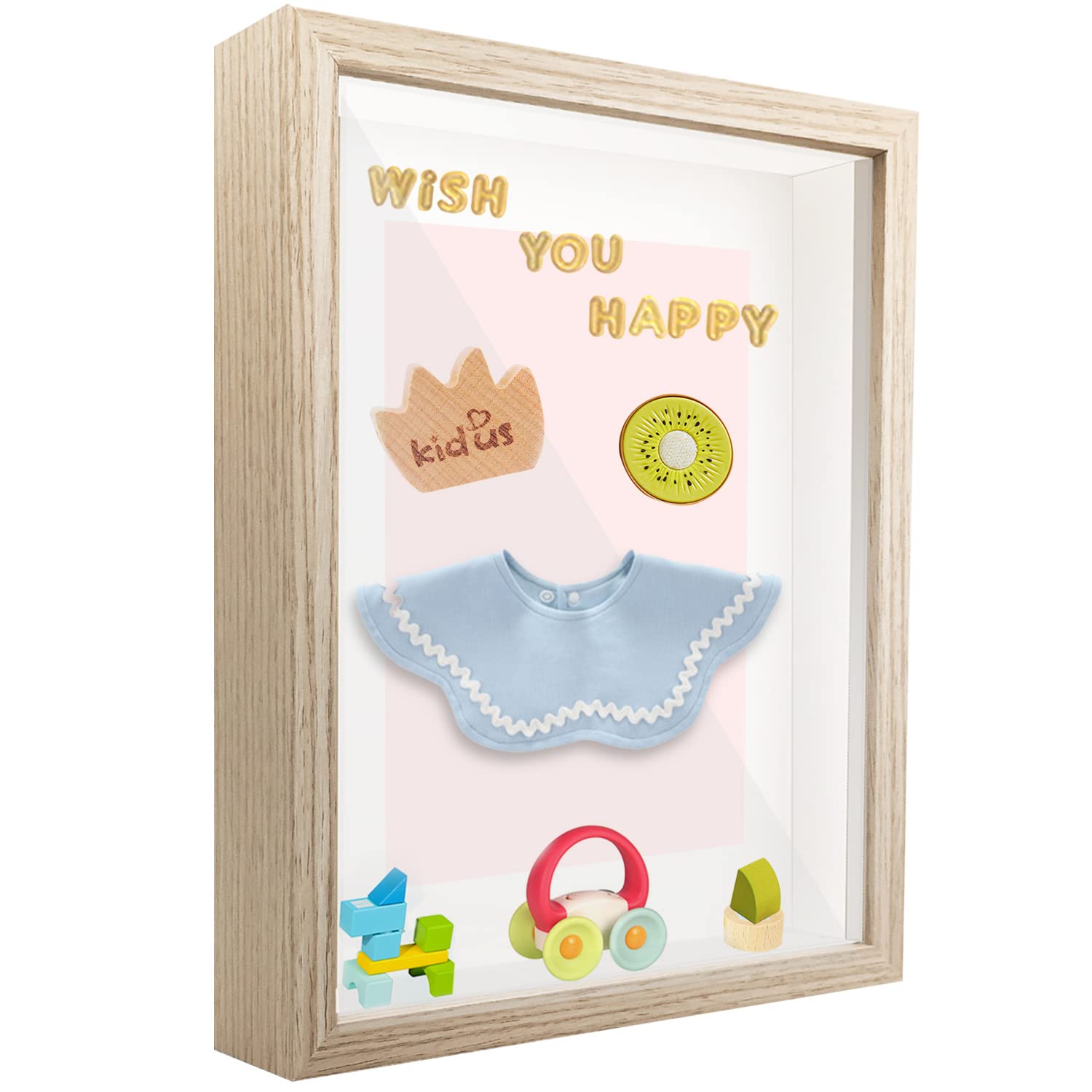 sunmeg 3D Shadow Box 8x10 Picture Frame Wooden Deep Box Display Personalised Photo Frames for Crafts, Anniversary, Wedding, Graduation