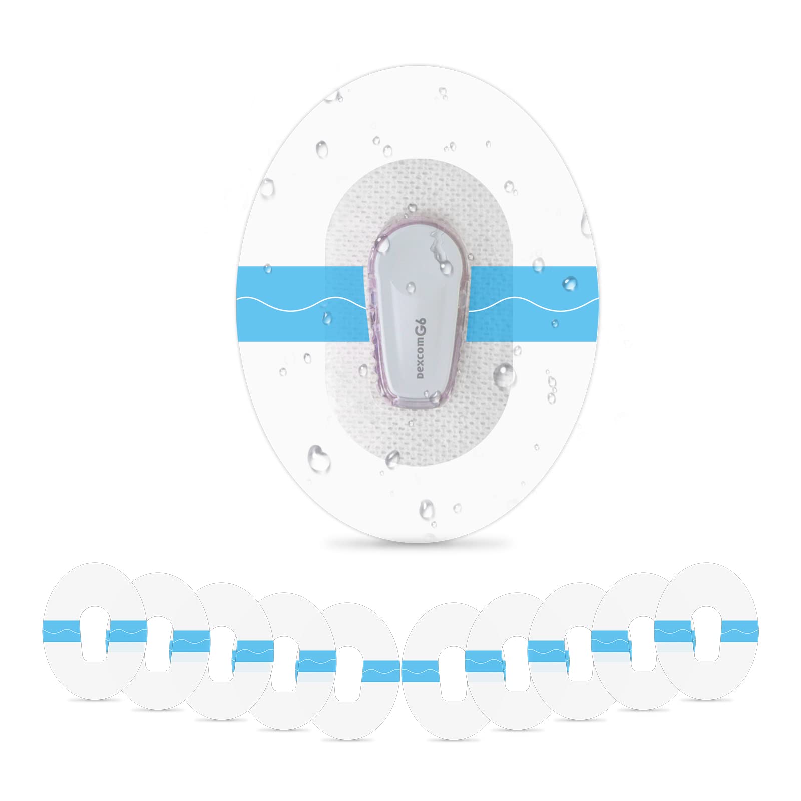 Photo 1 of HONYOU 50Pack G6 Adhesive Patches Waterproof & Sweatproof Transparent Tape for Dexcom G6 Over Patch CGM Sensor Covers 10 Days Long Fixation Latex-Free & Hypoallergenic