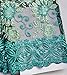 SanVera17 African Lace Net Fabrics Nigerian French Fabric Rope Embroidered and Manual Beading Guipure Cord Lace for Party Wedding 5 Yards (Sky Blue)