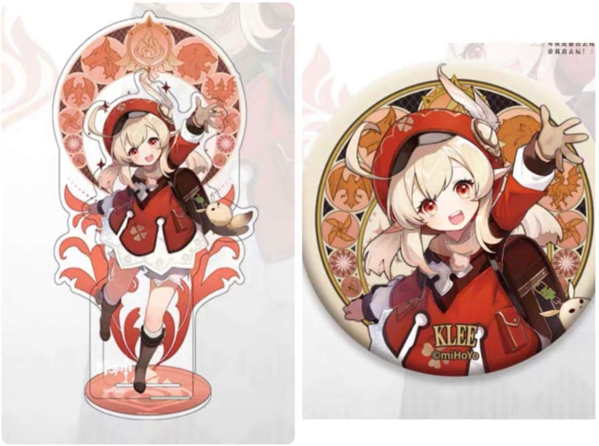 Amazon 原神 クレー アクリルスタンド 75mm缶バッジ 2点セット 中国 公式 グッズ アニメ 萌えグッズ 通販