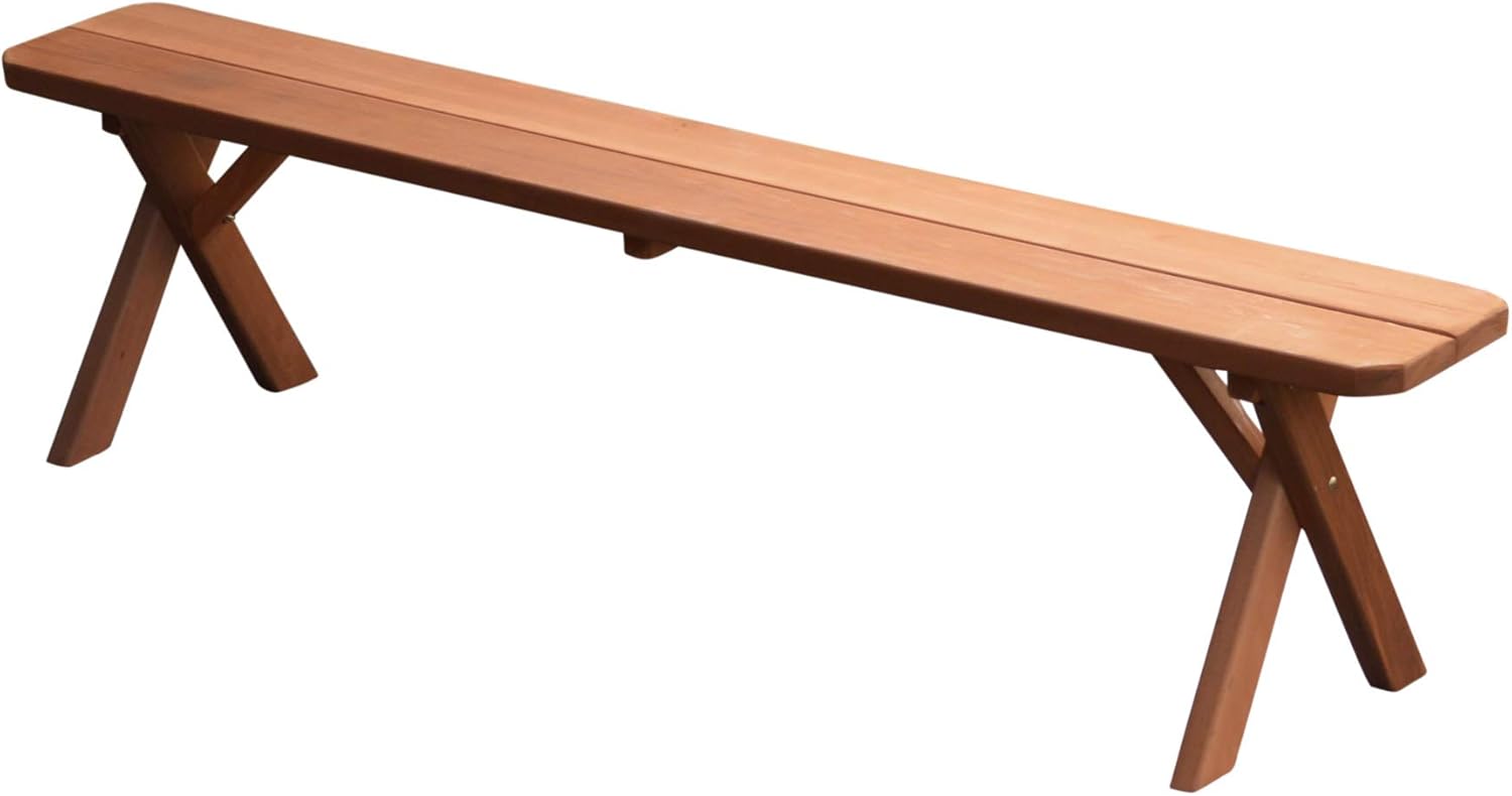 Amazon Com Cedar 6 Foot Cross Leg Picnic Bench Only Stained