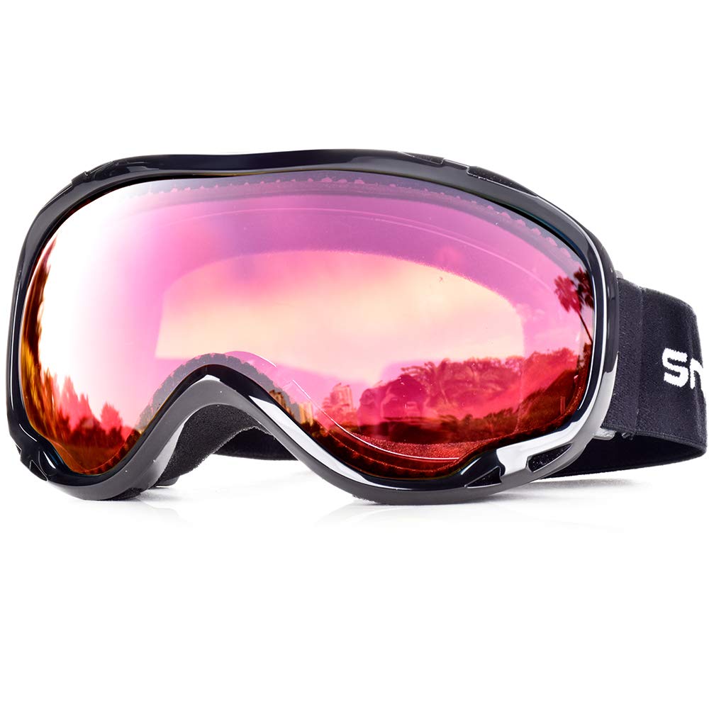 Snowledge Ski Snowboard Goggles with UV400 Protection, Skiing Snowboarding Goggles of Dual Lens with Anti Fog for Men, Women,Helmet Compatible