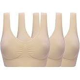 ohlyah Women's Seamless Wire-Free Bra with Removable Pads