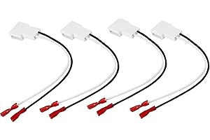 DANBOJIT 4 Pack 72-8104 Speaker Harness Adapter Compatible with Toyota Speaker Wire Harness Adapter Plug Compatible with Toyota Tacoma Tundra Camry Corolla 4 Runner Scion Pontiac Speaker Wiring Harness Adapter