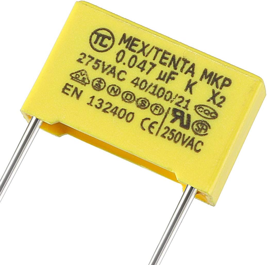 sourcing map Safety Capacitors Polypropylene Film 0.047uF 275VAC X2 MKP 13.5mm Pin Pitch 5 Pcs, 0.047uF, 5pcs - Image 5