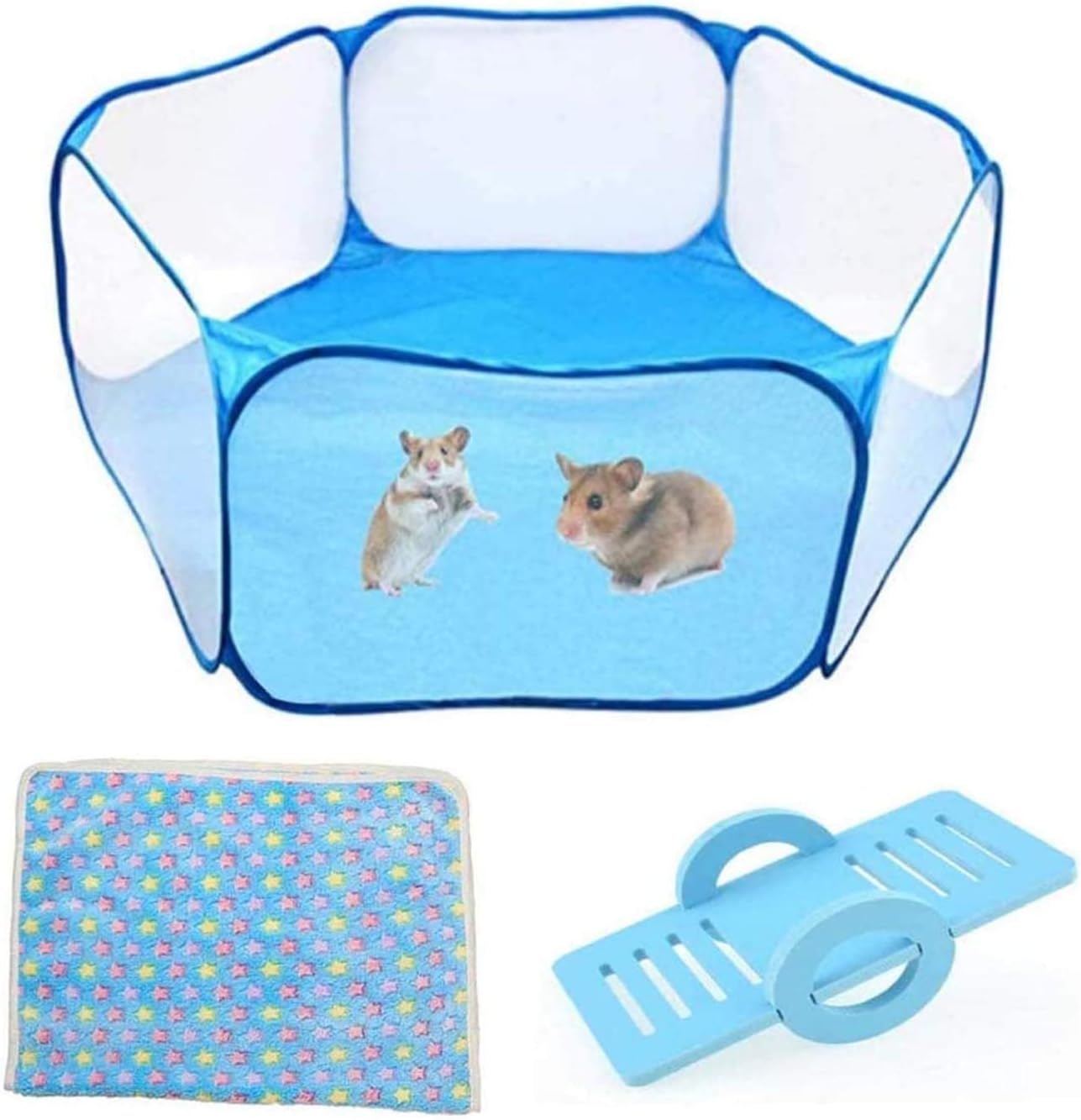 BLSMU Rat Fence,Mouse Playpen,Hamster Playpen with Mat,Breathable