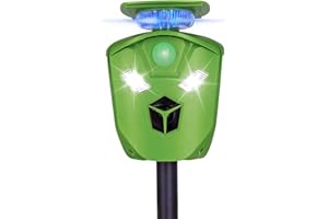 X-octenol Solar Powered Animal Deterrent 360 Degree Ultrasonic Squirrel Repeller Smart Scarecrow Outdoor Deer Dog Cat Repellent Device Waterproof