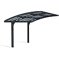 Palram - Canopia Arizona 10 Ft. x 16 Ft. x 9 Ft. Breeze 5000 Single Carport Aluminum Metal Frame and Polycarbonate Panels Car