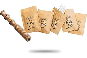 INSYOHO Quit Smoking Wooden Vapour-Less Inhaler with 4 Nicotine-Free Flavored Core, Essential Oil Aromatherapy Diffuser to Help Naturally Stop Smoking
