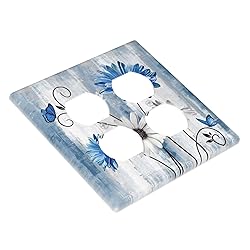 Sghxwp Decorative Outlet Covers Rustic Teal Blue