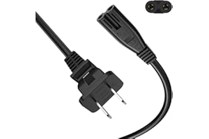 TV Power Cord Compatible with Samsung TV UN40 UN43 UN48 UN49 UN50 UN55 UN60 UN65 UN70 UN75 UN78 Series 4K Smart TV, 2 Prong P