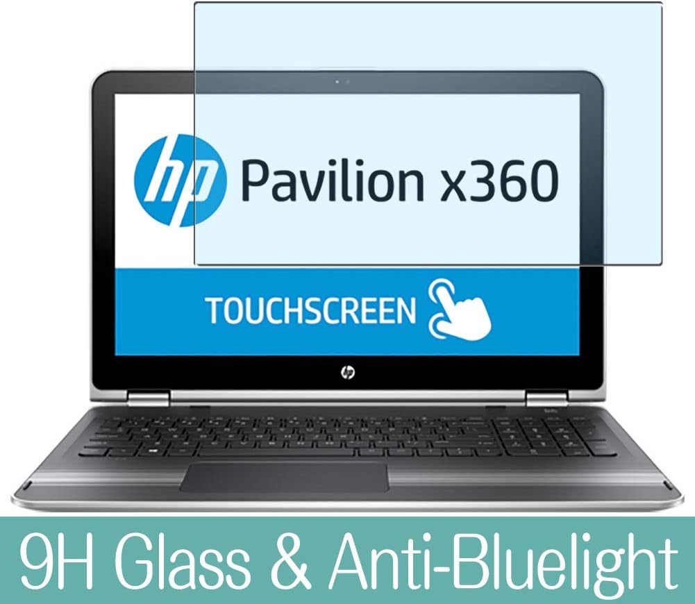Synvy Anti Blue Light Tempered Glass Screen Protector for HP Pavilion x360 15-bk000 / bk020wm / bk010nr / bk062sa / bk002tx / bk057sa / bk021nr / bk060sa / bk075nr / bk001tx 15.6" Visible Area