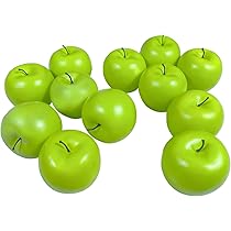 Aomeiter Artificial Apples Green, Box of 12 Pcs By JZKJ : Amazon