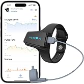 Wellue Wrist Pulse Oximeter with Audio Reminder| Bluetooth Blood Oxygen Monitor Rechargeable for Continuous SPO2 Tracking with 72 Hours Battery Life, Free APP &amp; PC Reports, Style 2