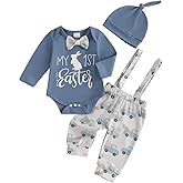 FIOMVA Newborn Baby Boy St.Patricks Day Outfit My First St Patricks Day Romper Onesie+Striped Long Pants 2Pcs Set