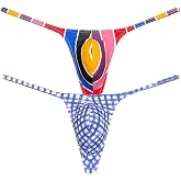 Botmois Men's Micro G-Strings Bikini Underwear Male Slim Pouch Swim Thong Minimal Coverage Posing Tangas Spandex T-back