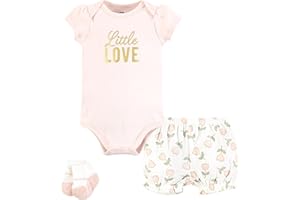 Hudson Baby Unisex Baby Bodysuit, Short and Sock, 3-Piece Set