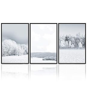 signwin 3 Piece Framed Canvas Wall Art Snow...