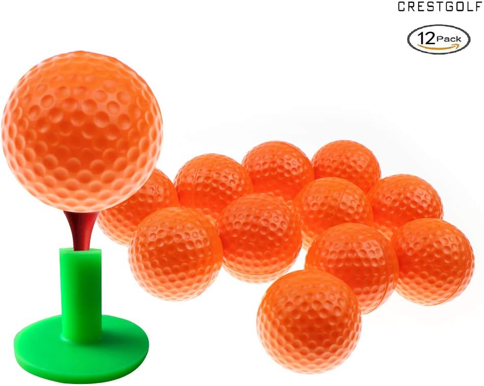 Crestgolf Foam Sponge Practice Golf Ball Soft Balls for Cats Kids 12/50 pcs per Bag