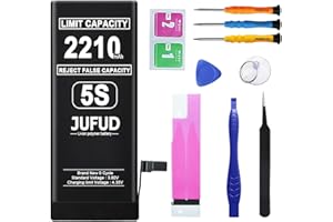 2210mAh Upgraded High Capacity Battery Compatible with iPhone 5S/5C with Repair Kit - 0 Cycle Li-Polymer Replacement for A145