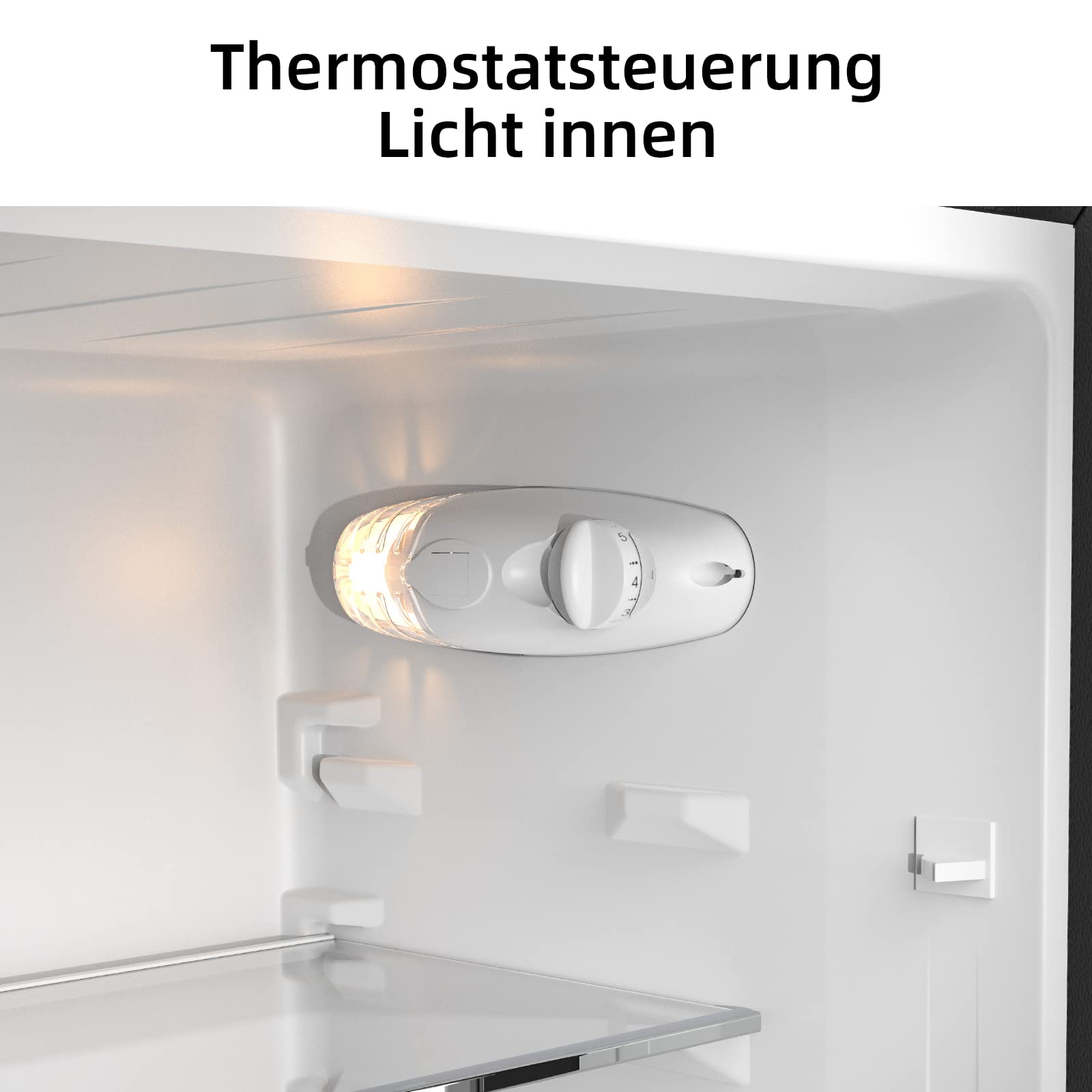 CHIQ Kühlschrank mit Gefrierfach 157L, Kühl-Gefrierkombination leise, Low-frost, 144 cm Hoch, 47 cm Breit, Kühlkapazität: 109L | Gefrierkapazität: 48L, for Eigentumswohnungen FBM157L42 7