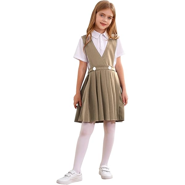 Amazon.com: Linjinx Big Girls Deep V Neck School Uniform Jumper Dress Kids Solid Color Sleeveless Pleated Dress Daily Wear Khaki 14 Years: Clothing, Shoes & Jewelry Amazon.com: Linjinx Big Girls Deep V Neck School Uniform Jumper Dress Kids Solid Color Sleeveless Pleated Dress Daily Wear Khaki 14 Years: Clothing, Shoes & Jewelry