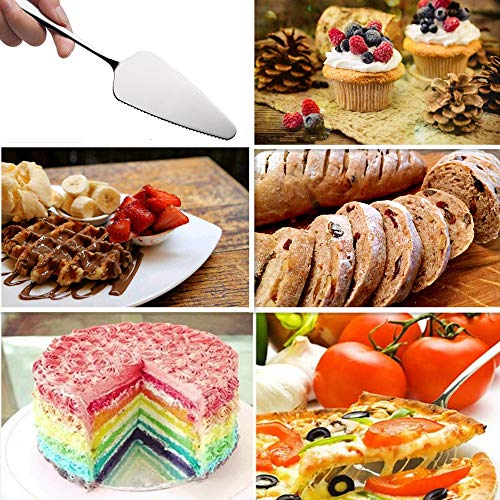 Pack of 6 Stainless Steel Pizza Pie Cake Server Pie Cake Serving Set, Pie Cake Pizza Shovel Cutter (silver)