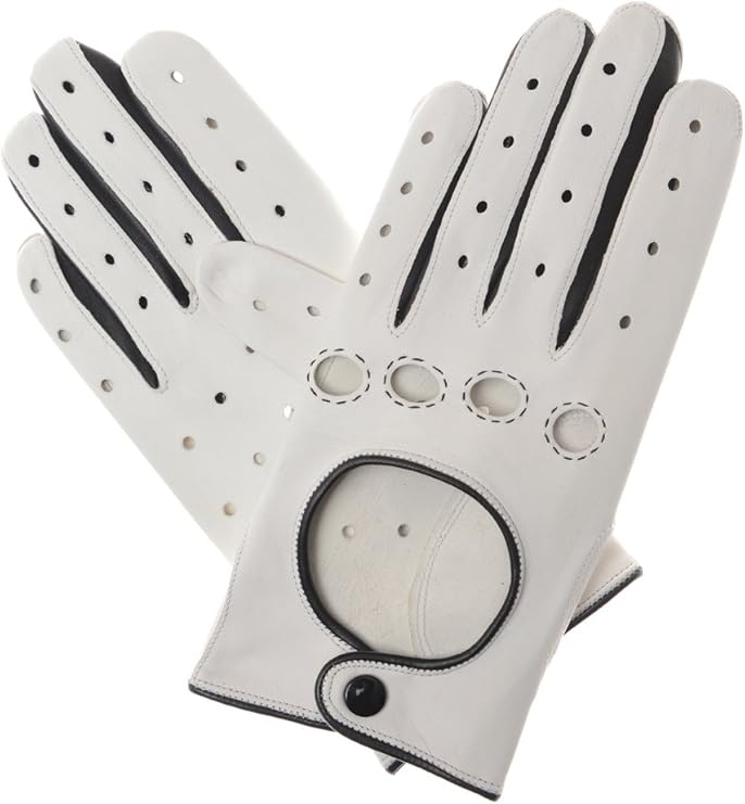 Women's Driving GlovesWhite / Black Black 7 Amazon.co.uk Clothing