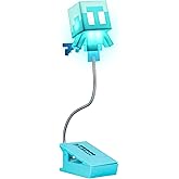 Paladone Minecraft Allay Clip On Book Light - Officially Licensed Reading Light, Clip Lamp Design with Flexible Cable, Featuring Allay Mob Shaped Head, 3 Light Modes, Battery Powered